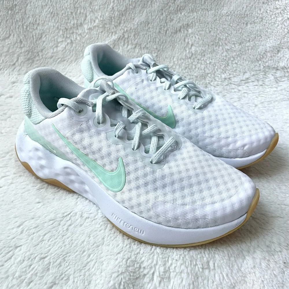 Nike Renew Ride 3 White/Mint Athletic Shoes